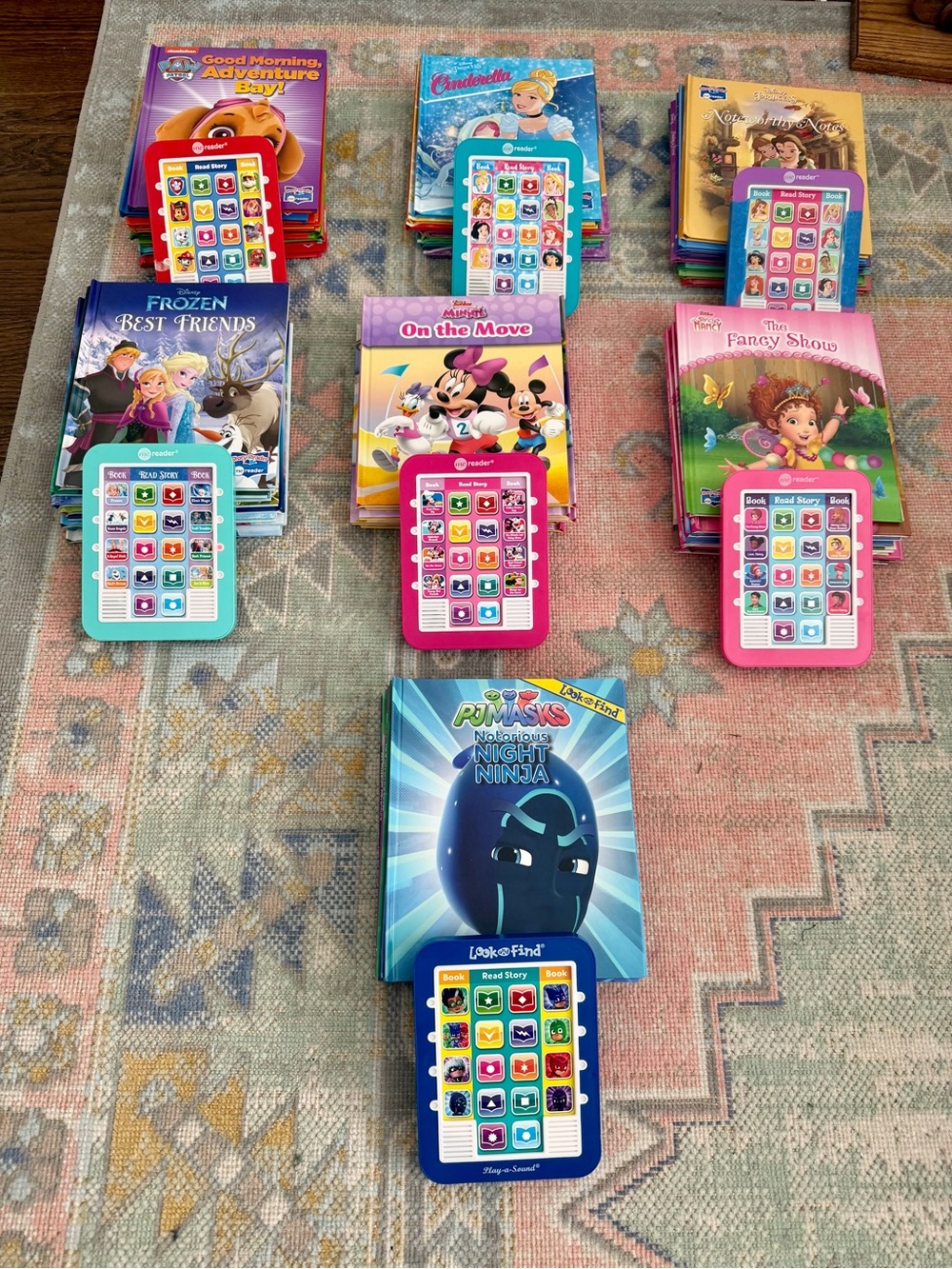 Interactive Kids Learning Book Set with Colorful Talking Pads - Blue, Pink, Teal
